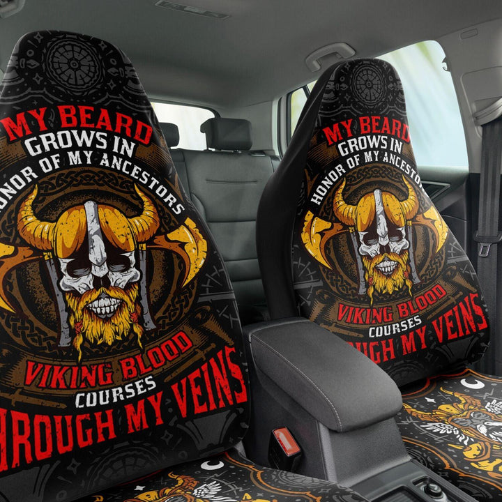 Beard, Honor & Vikings Blood Car Seat Covers - ThatGeekLyfe