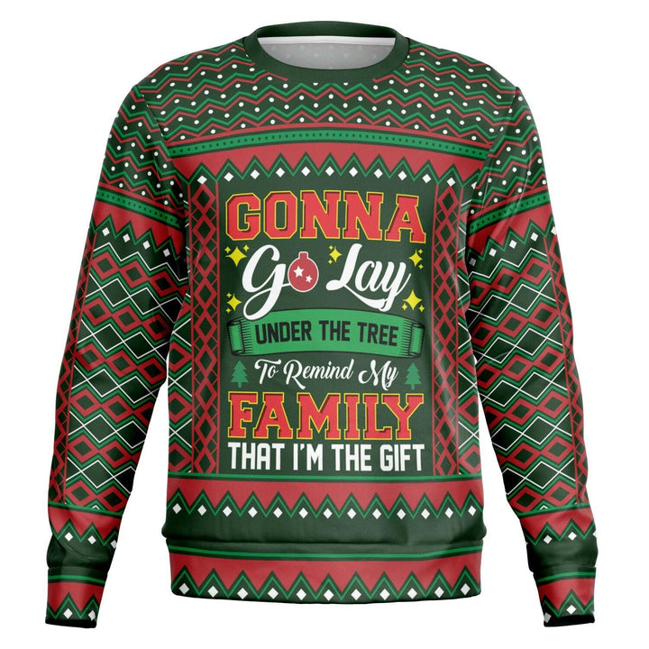 Gonna Lay Under The Tree Ugly Christmas Sweater - ThatGeekLyfe