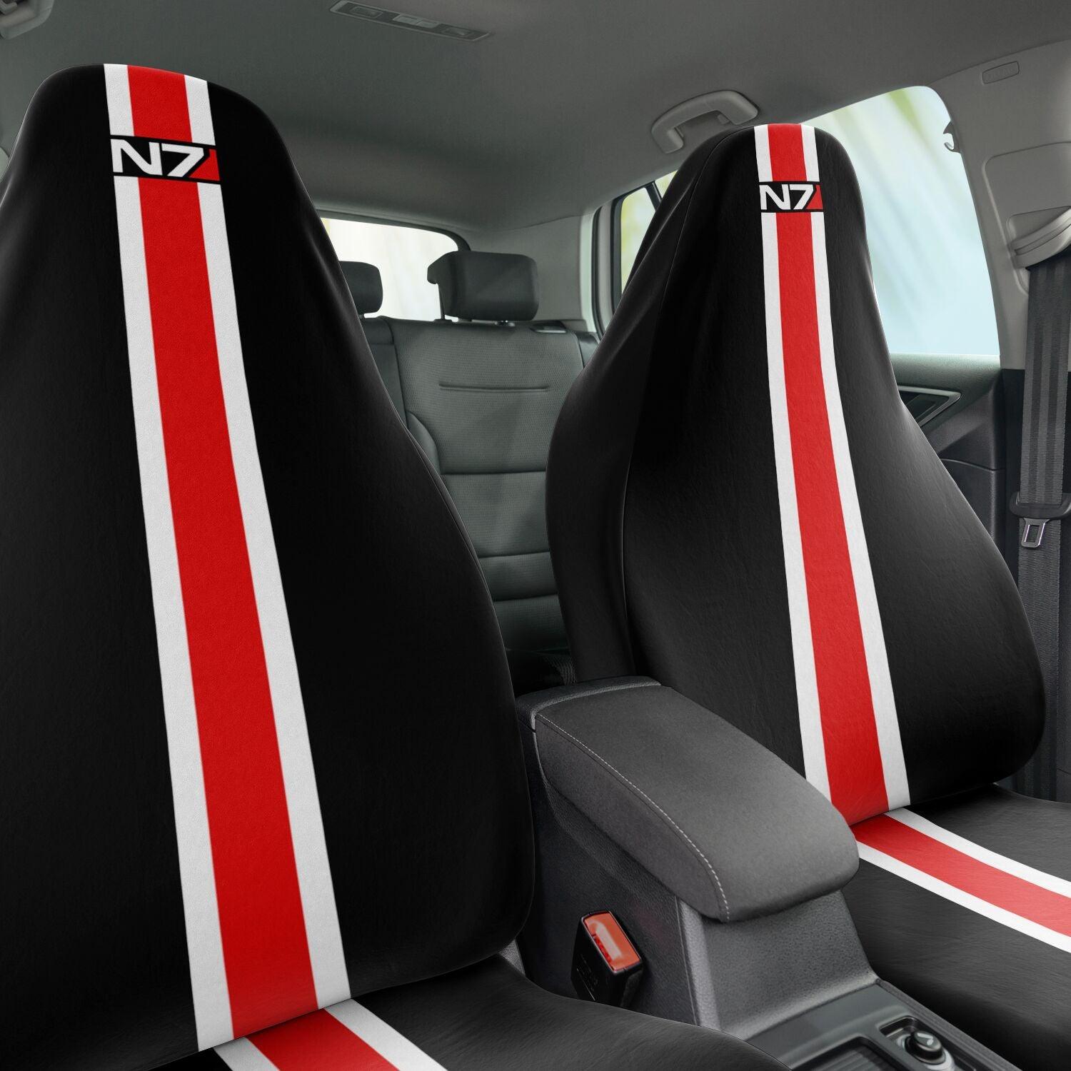 N7 Car Seat Covers (Pair) | Auto Vehicle Seat orders Cover and Protector | Mass Effect inspired Gamer N7 Alliance Logo Stripe