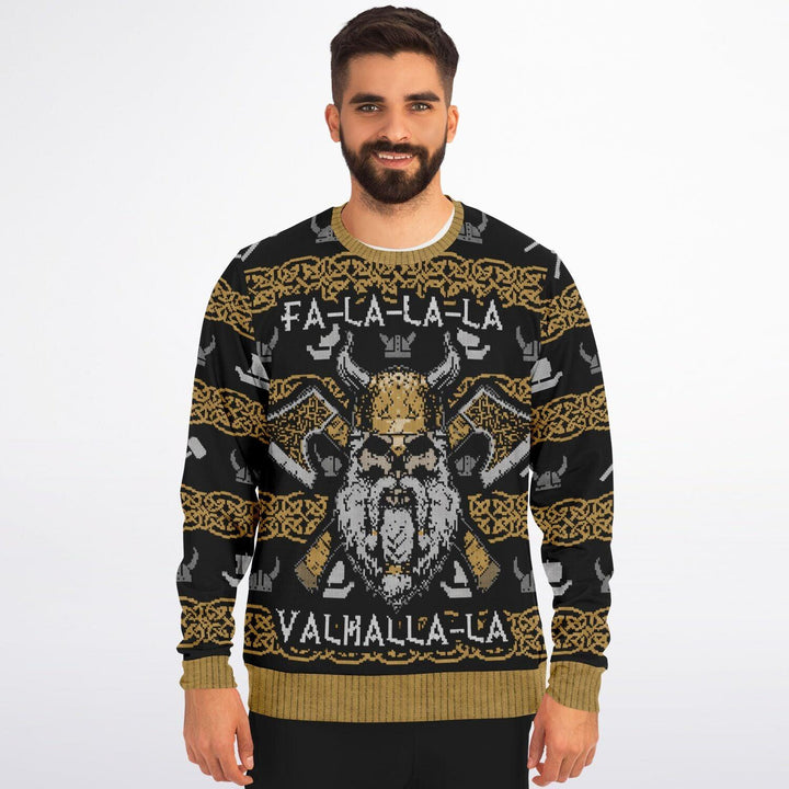 Fa-La-La-La-La Valhal-La-La Ugly Christmas Sweater - ThatGeekLyfe