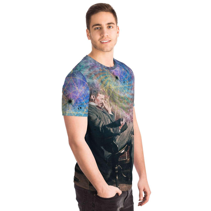 Tesla The Magician All Over Print Tee - ThatGeekLyfe