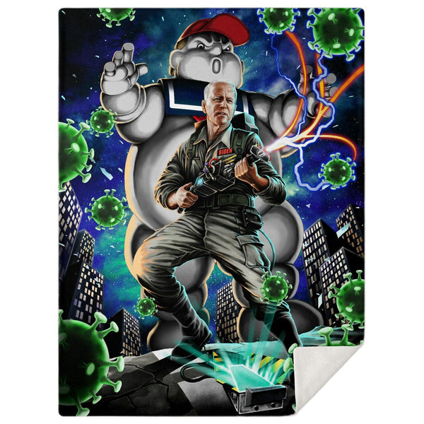 Biden Buster Premium Microfleece Blanket - ThatGeekLyfe