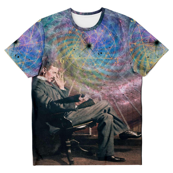 Tesla The Magician All Over Print Tee - ThatGeekLyfe